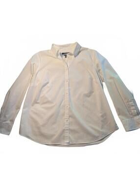 Chaps White Button-Up Shirt Size XL No Iron!